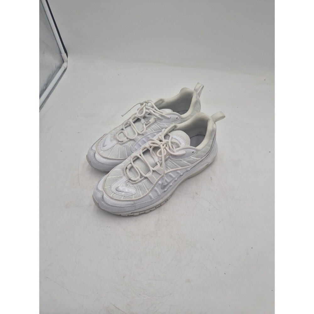 Size 12  - Nike Air Max 98 White Platinum Preowend 2017  Need Cleaning